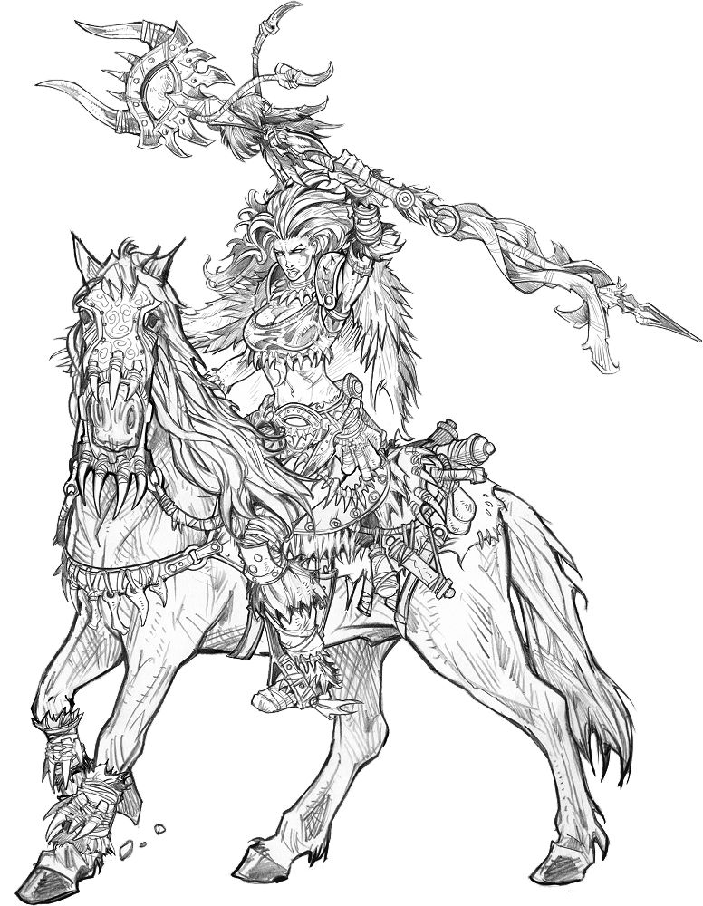 DarklandsMierce's tweet photo. Our Darklands: Savage Hordes III @kickstarter gets a mounted witch! Back now! https://t.co/9nWliKgy6k https://t.co/DbsNVTdyLr