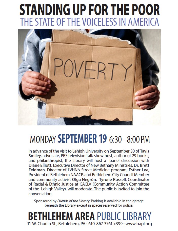 Join our Executive Director and other panelists next week to learn more about how you can advocate for the homeless: