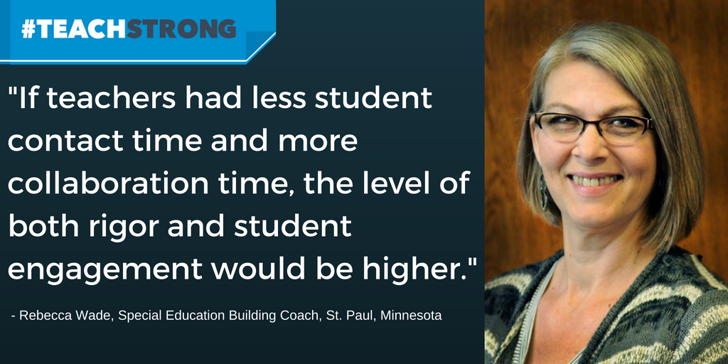 Stephenie_Alana's tweet photo. RT if you agree w #TeachStrong ambassador @rwade0206: teachers need more collaboration time https://t.co/c0puwuxzZI https://t.co/MsflU9e4Zq