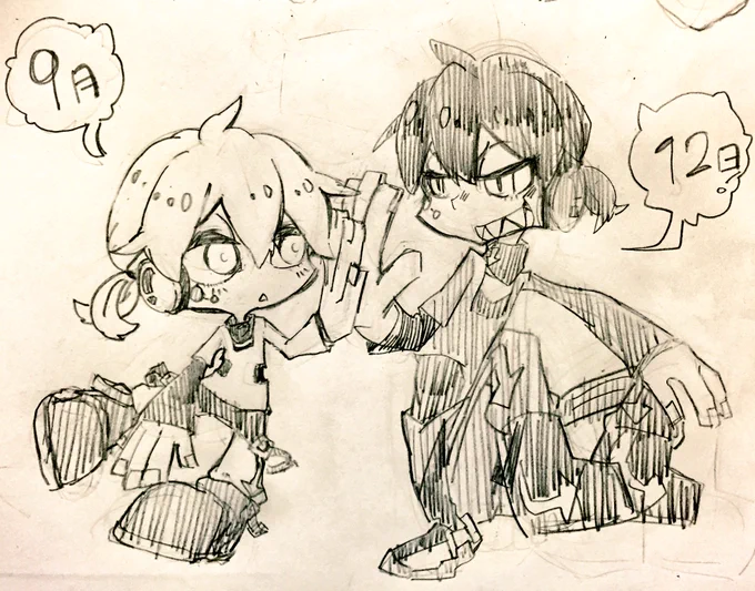 #9月は九ノ瀬月間 
9月12日!あんまりデフォルメ描いてない気がするので練習がてら。完全に趣味な絵柄ですが...! 