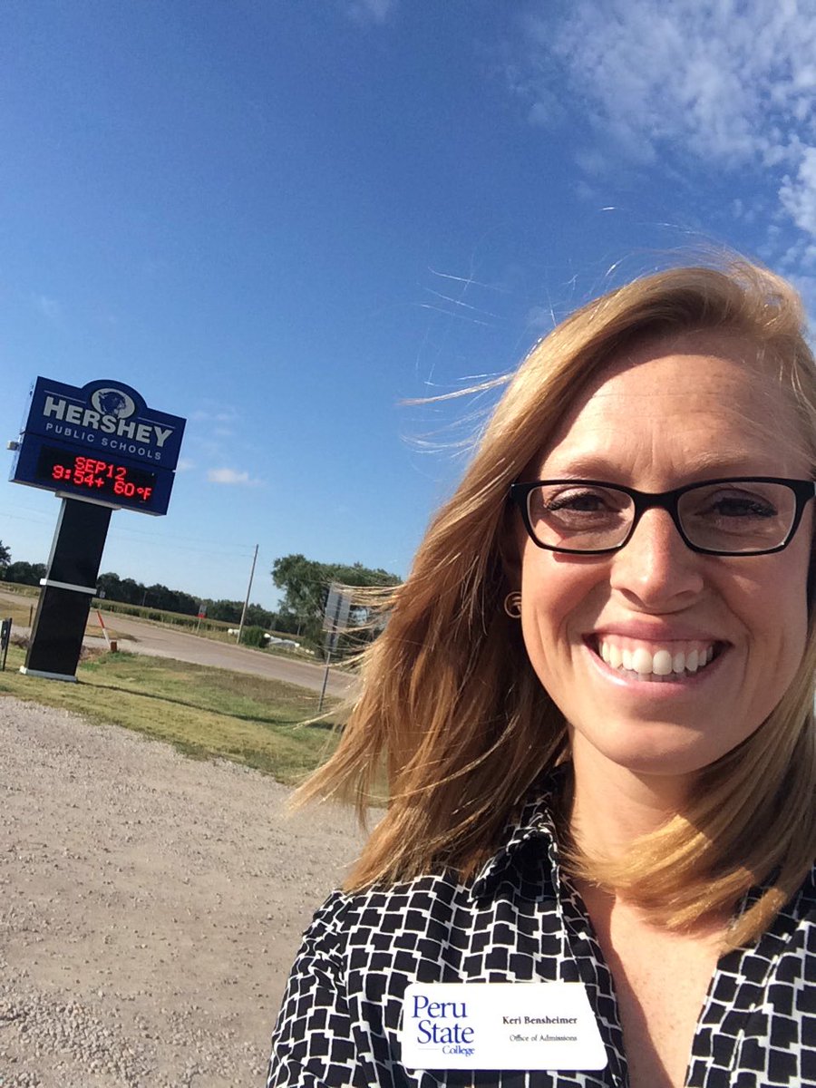 psckerib's tweet photo. Look out Western Nebraska, Peru State College is coming for you! First stop Hershey!#perustate https://t.co/2nX0d175KU