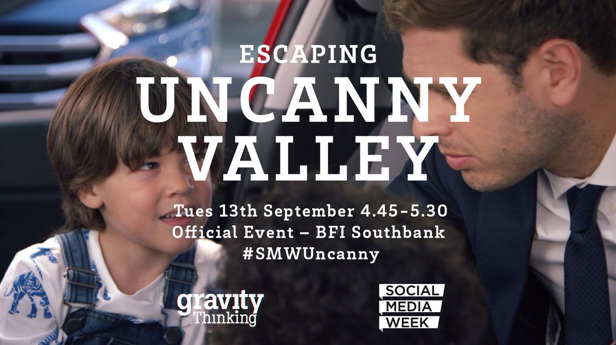 GravityThinking's tweet photo. What happens when brands try too hard to be human? Join us at #SMWLDN &amp; find out. #SMWUncanny https://t.co/unP0pyG7dn