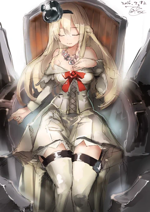 あの椅子には絶対リクライニング機能が付いている
#艦これ版深夜の真剣お絵描き60分一本勝負 
#艦これ版真剣お絵描き60分一本勝負_20160912 