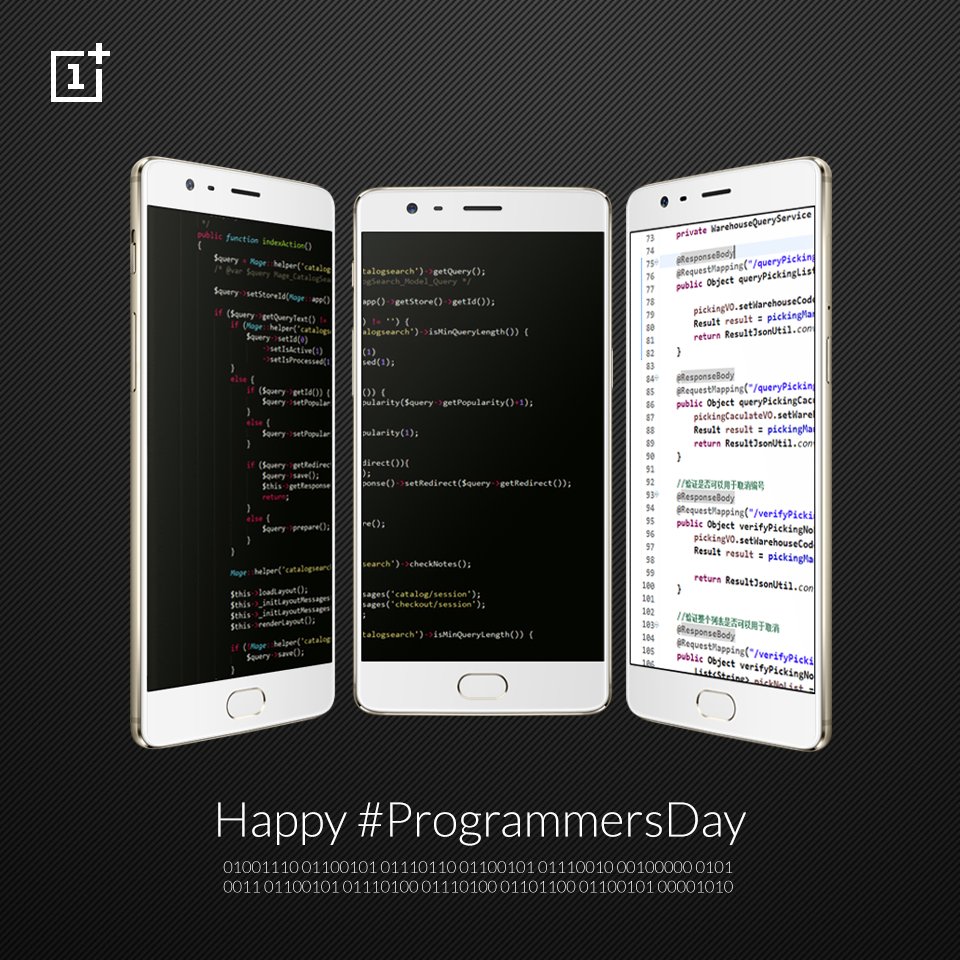 oneplus's tweet photo. Hardware without software is like a body without a brain. So, here's to you programmers! #ProgrammersDay https://t.co/gthTrbVTZS