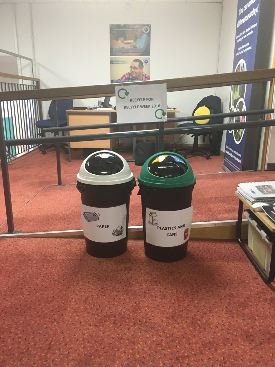 ZeroWasteED's tweet photo. Check out our new recycling center in the EDVA office #RecycleWeekScot https://t.co/nQUGwDyMmc