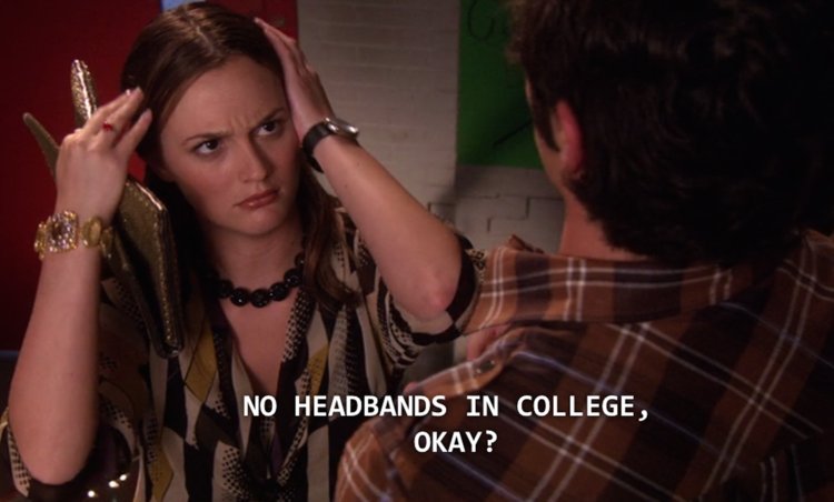 GossipGuyspod's tweet photo. It's time for college on #GossipGirl. #ItsNotYouIts the headband https://t.co/Bs69LvkLR0 #mondaymotivation #xoxo https://t.co/Gt4XjdeO6V