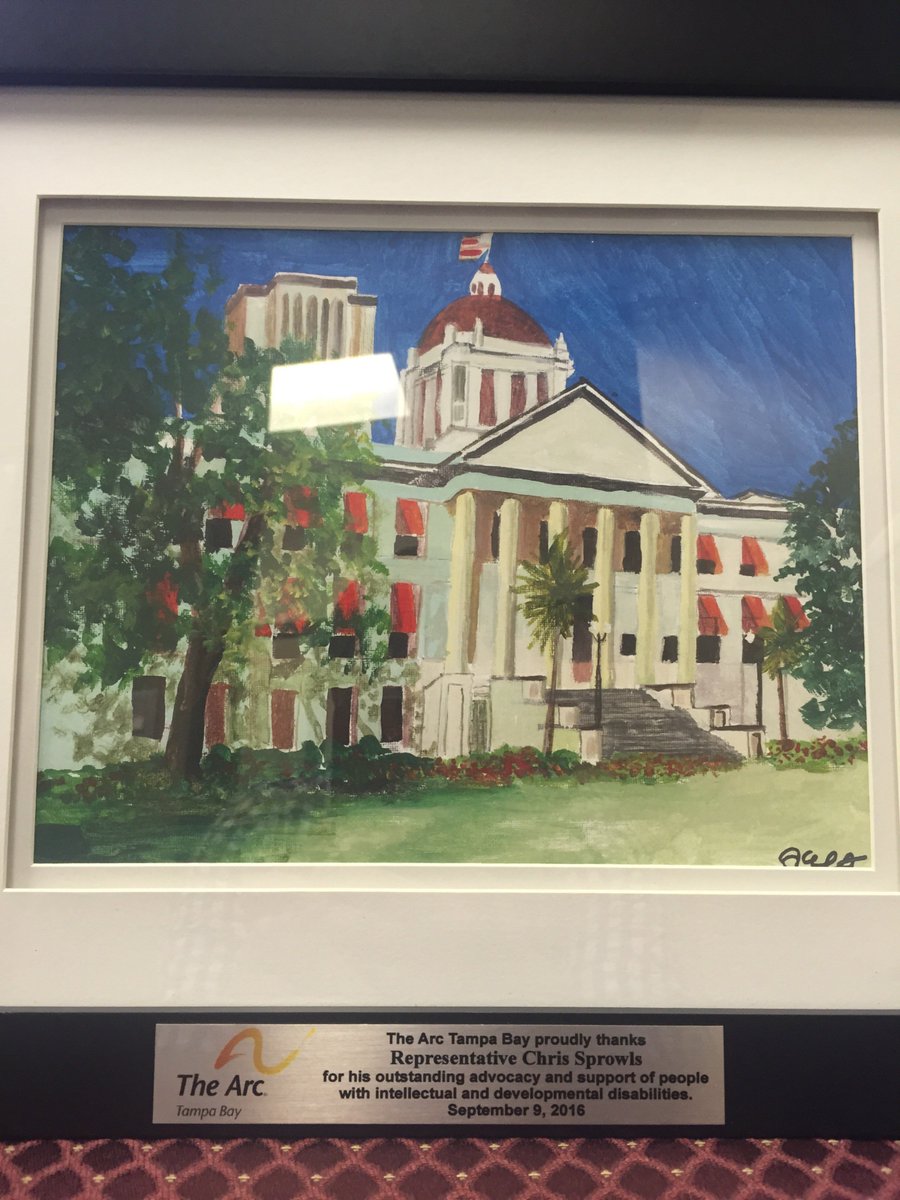 Incredibly grateful to receive this award from <a href="/thearctampabay/">The Arc Tampa Bay</a>. I'm happy to support such a great foundation.