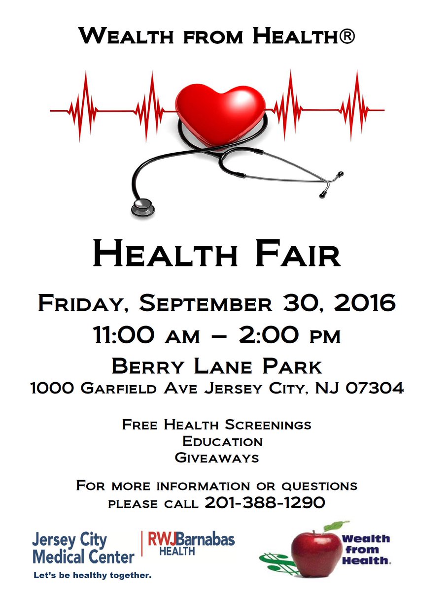 WealthHealthNJ's tweet photo. Please join us for our WfH Health Fair, Friday September 30th @ 11 AM! https://t.co/hAZuAG98RY