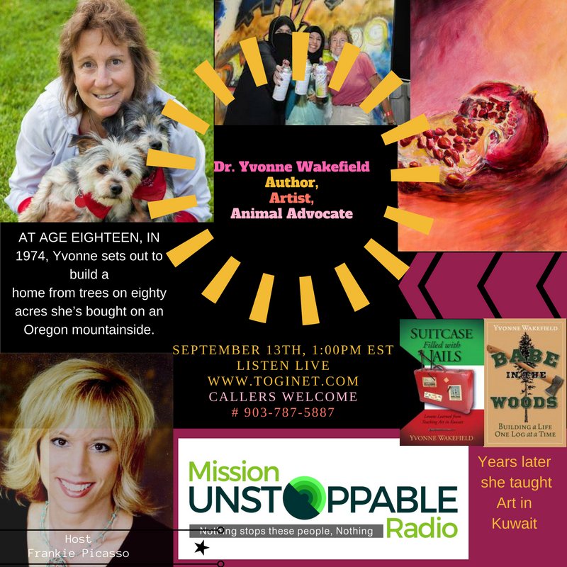 thegoodradionet's tweet photo. #cabinbuilder #missionunstoppableradio #toginet Artist/author  Yvonne Wakefield is Unstoppable @ 1pm EST Sept.13th https://t.co/jWMUIhme1C