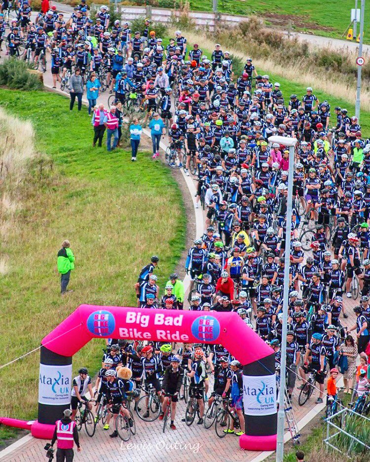 450 riders take part in the BBBR raising funds for Ataxia UK on Saturday. Credit @LewisOuting