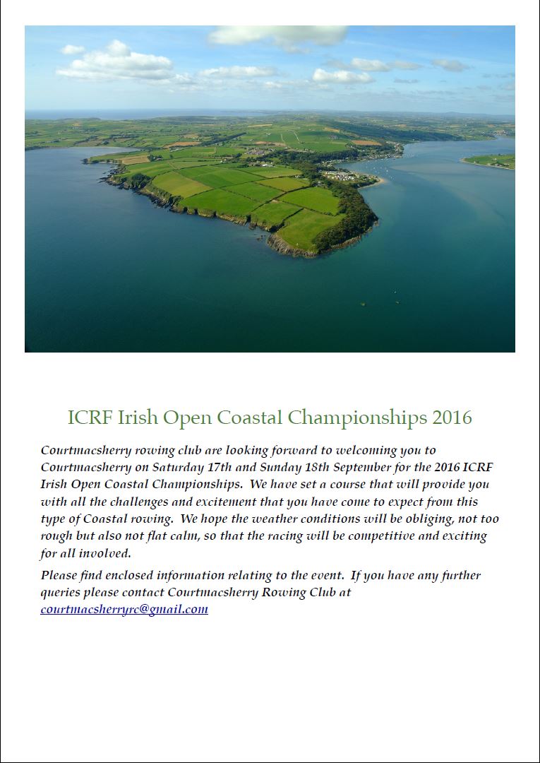 CourtmacRC's tweet photo. Big weekend coming up for the Courtmacsherry RC when we host the Irish Open #CoastalRowing Championships. https://t.co/KOAhwSANL6
