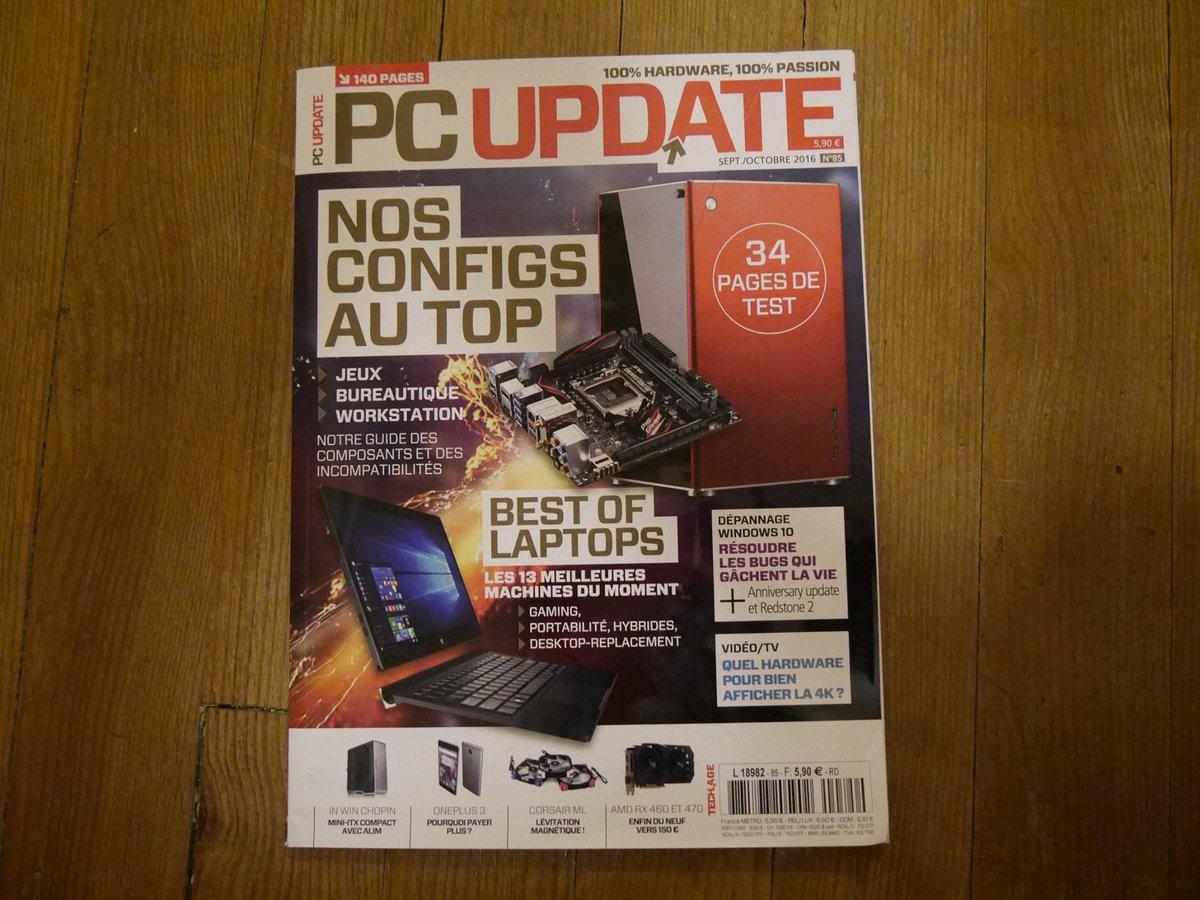 GameinfoTech's tweet photo. Publication du desk Gameinfotech dans le magazine PCUPDATE N°85

@BitFenix @gigabytefr @SilverStoneEUFr https://t.co/bdDbahIRBS