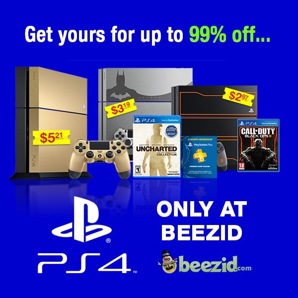Beezid's tweet photo. Are you gaga for gaming? Get the latest consoles and video games for pennies! #NationalVideoGamesDay #Beezid https://t.co/5iFCliclZu