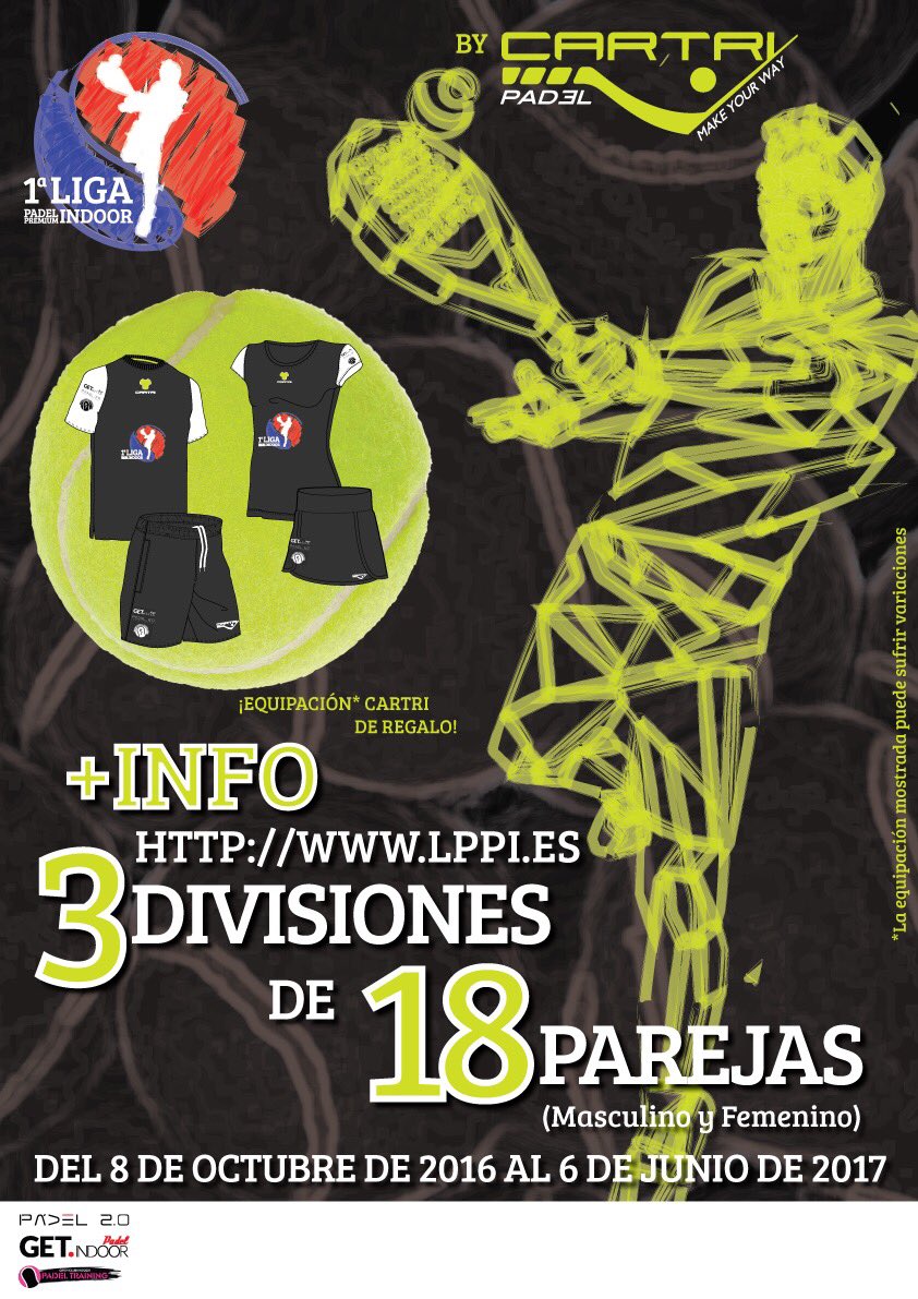 Arranca la I Liga De Padel Premiun Indoor by CARTRI. <a href="/cartripadel/">Cartri.internacional</a> <a href="/getindoorpadel/">Get Indoor Padel</a> <a href="/padel2punto0/">Padel 2.0 Indoor</a> <a href="/PadelTraining/">Padel Training</a>