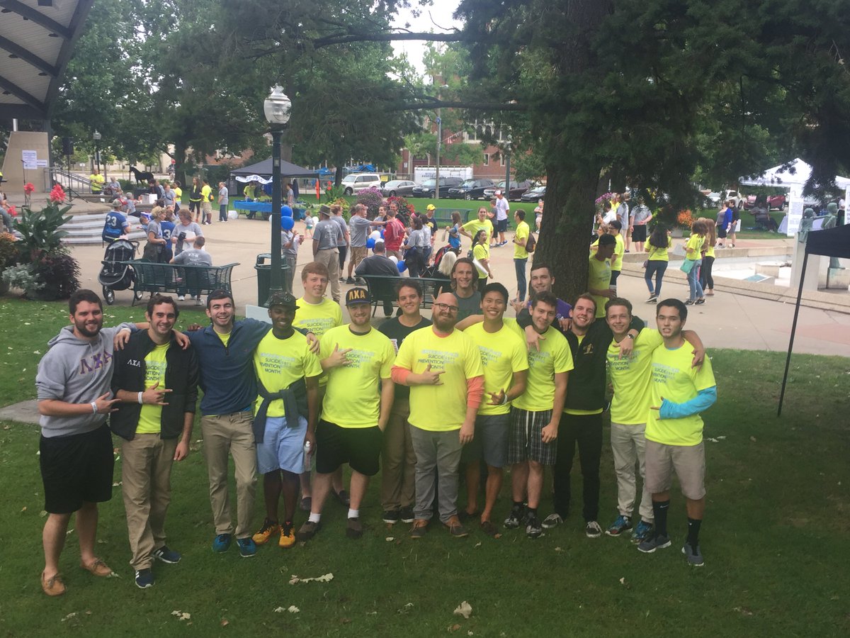 WMULambdaChi's tweet photo. We had an awesome time helping out at the annual Kalamazoo Suicide Prevention Walk w/ Gryphon Place! https://t.co/SxhcsUhVeq