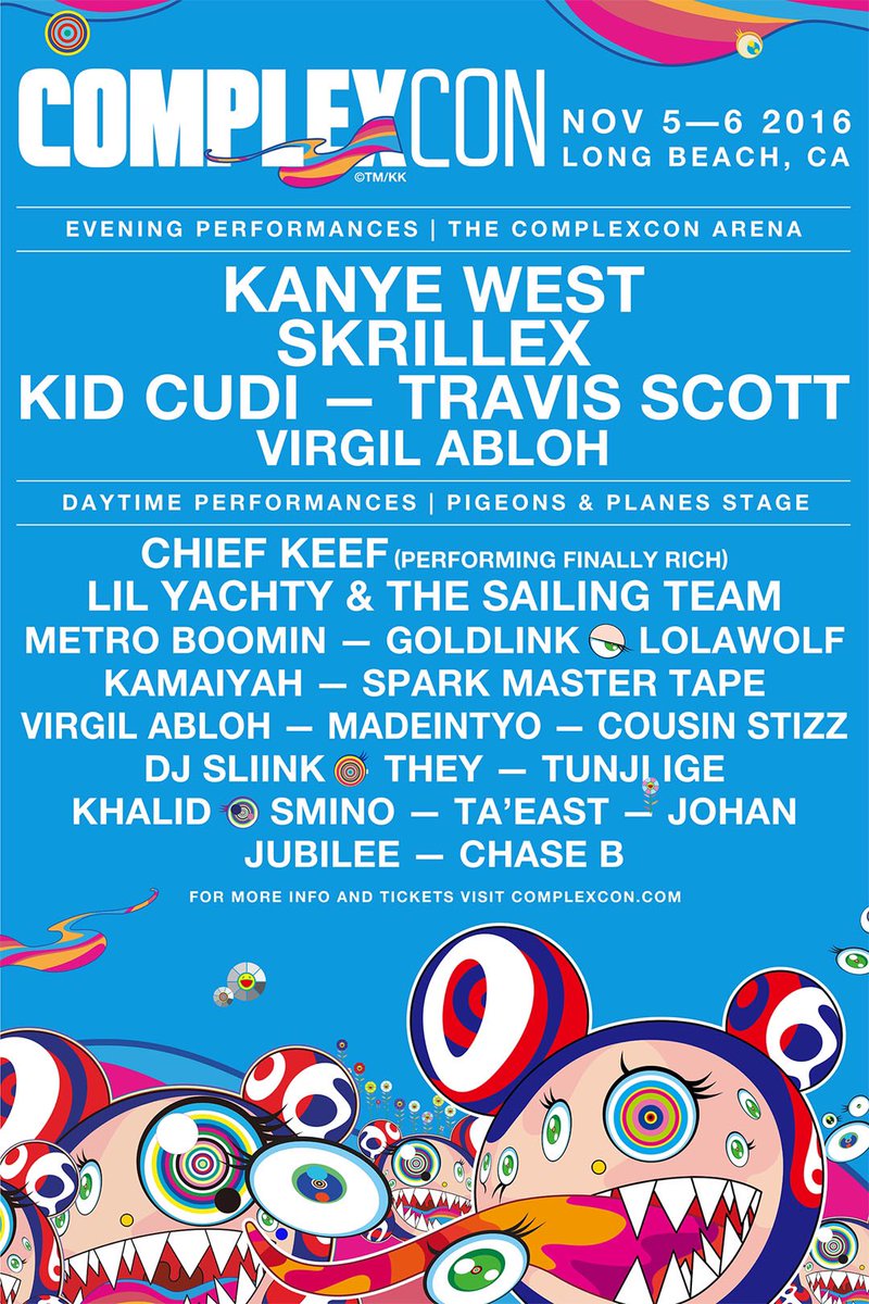ComplexStyle's tweet photo. 🔥🔥🔥🔥🔥🔥

OFFICIAL @COMPLEXCON LINEUP 

Tickets on sale today at 3PM EST https://t.co/qFpt42wfwD