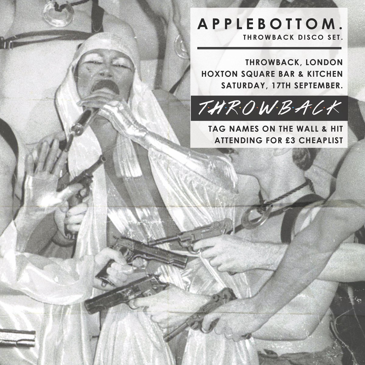 Join us at @HoxtonSquareBar this saturday for some #disco w/ <a href="/iamapplebottom/">AppleBottom</a> - bit.ly/discohoxton1709 #hoxton