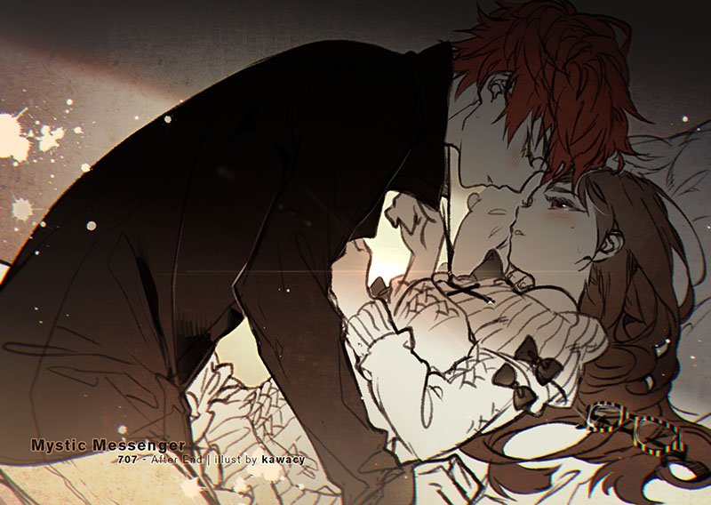 kawanocy's tweet photo. “I want to leave on you evidence… 
that I existed.”
—707 After End scene https://t.co/r0JCSq9ywF