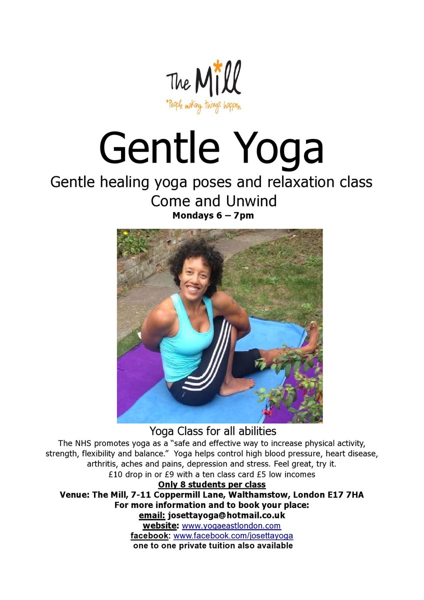 josettayoga's tweet photo. Off to @TheMillE17 for 6pm gentle yoga, 7pm Ashtanga yoga
come and join us
#Walthamstow 
#yoga https://t.co/tGkgxiXm0g