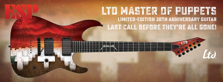 ESPGuitarsUSA's tweet photo. We made only 400 of the LTD Master of Puppets, but you might still be able to grab one. https://t.co/DHbuULHLZC https://t.co/rxubBRbnPZ