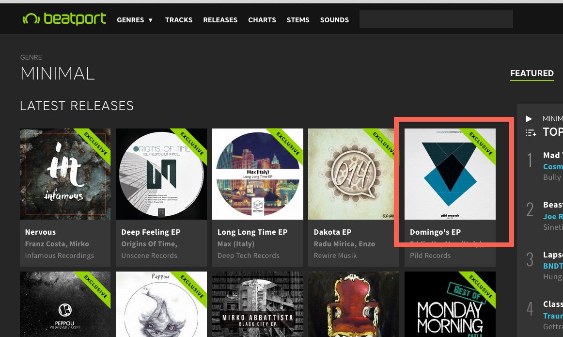my New Ep Called Domingo's Feat. <a href="/beatport/">Beatport</a> #Minimal Main Page!! incl. Eddie Hu <a href="/max_italy_dj/">Max (Italy)</a> beatport.com/release/doming…