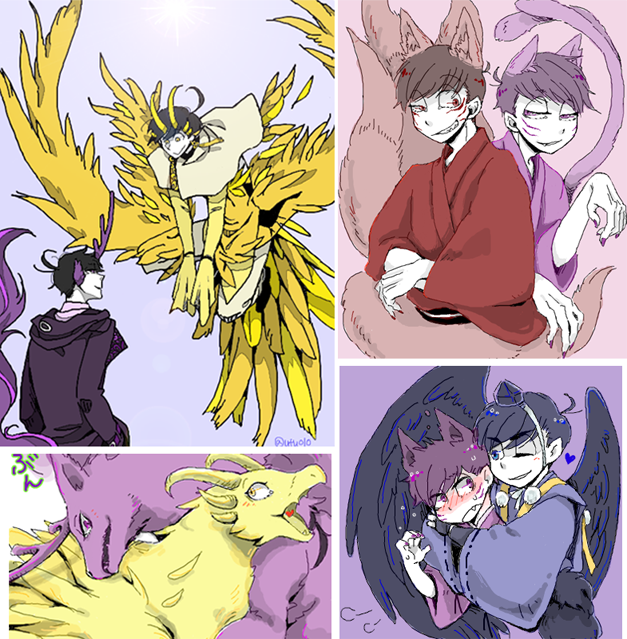 #もう秋だからおそ松さんクラスタと繋がりたい
四男右傾向でカラ一好きですが、基本何でも愛でます。ほぼ落書き。リバ、パロ、捏造、獣化何でも有りですのでご注意を。RT中心に♥もゆっくり巡回させて頂きます! 
