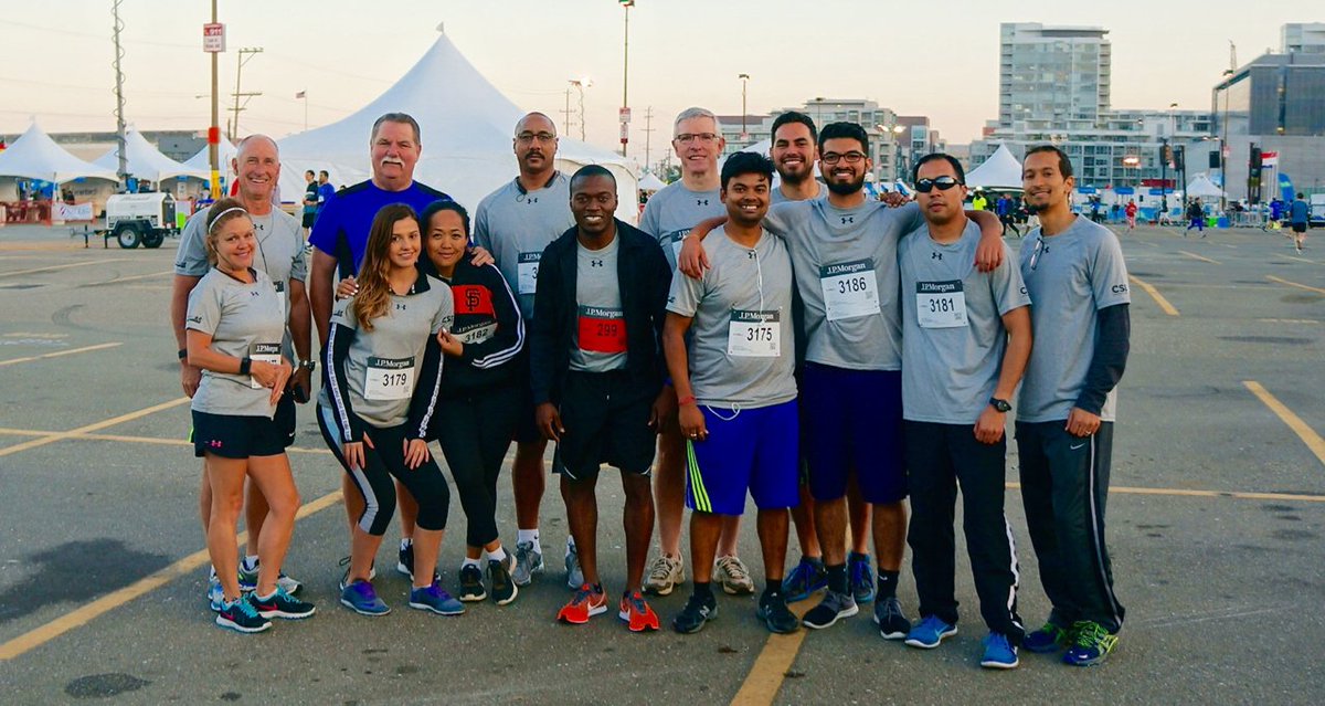 The CSE gang ready to take on the #CorporateChallenge. Thanks <a href="/jpmorgan/">J.P. Morgan</a> for another great event!