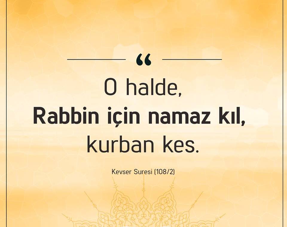 Bayram Hatırlamaktır.
Bayram Paylaşmaktır.
Bayram Barışmaktır. 
Bayram Ziyarettir.
Kurban Bayramımız Mübarek Olsun..