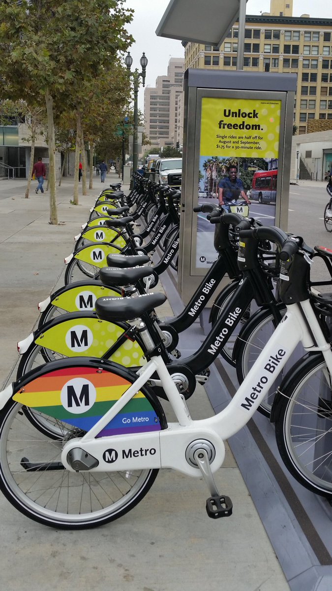 Ride the rainbow bike for a chance to win a speckled MetroBikeShare shirt! 1 winner per wk til end of September.