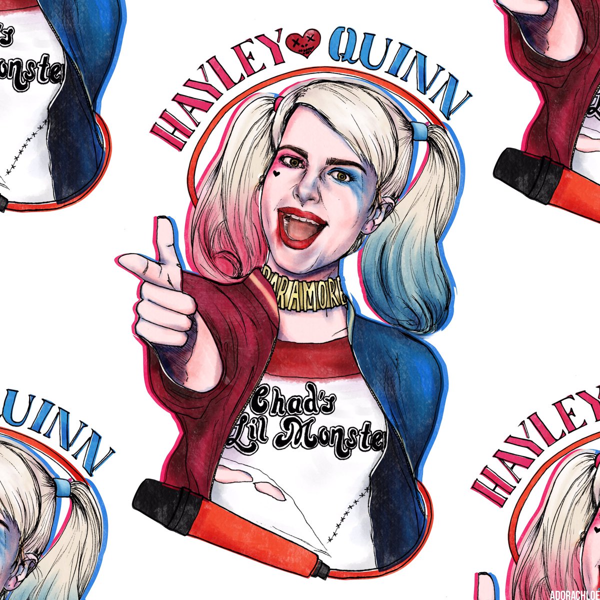adorachloe's tweet image. Hayley Quinn. It's been a while since I drew @yelyahwilliams so I decided to draw her as Harley!