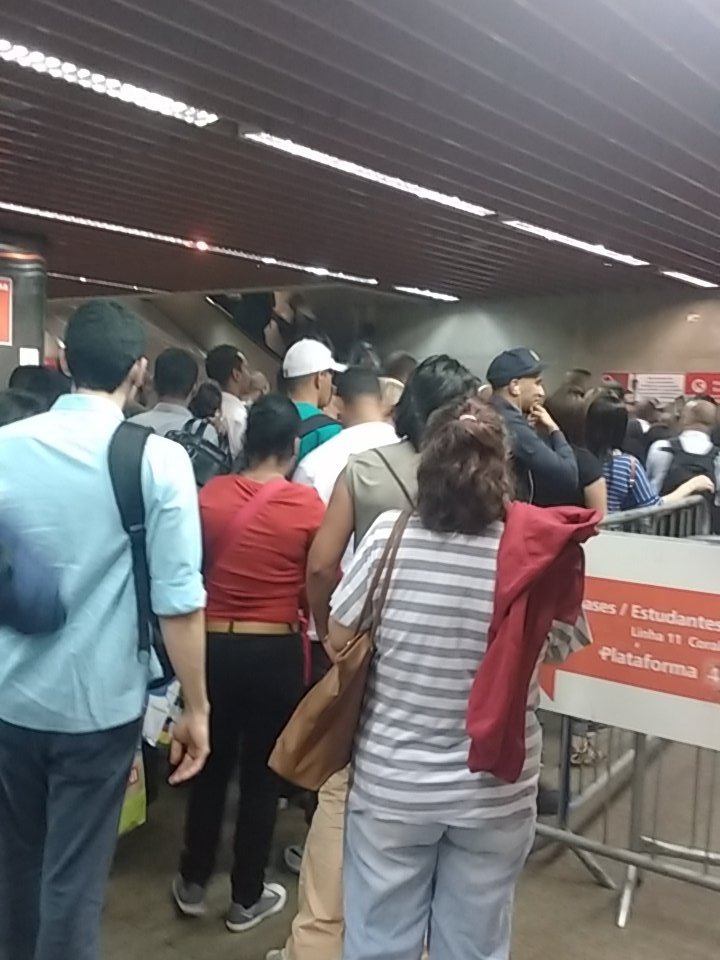 Transferência para a Linha 11-Coral na Estação Luz (Foto: Marcos Souza)