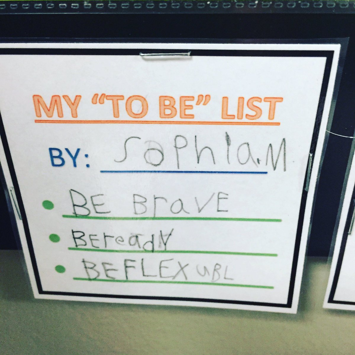 TheLeaderinMe's tweet photo. How would it change our life if we had a "TO BE" list instead of a "To Do" list everyday like @fse_mustangs? #TLiM https://t.co/dvQWR9dkXI