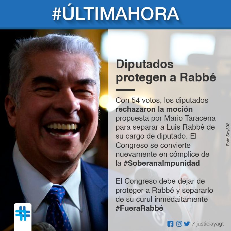 justiciayagt's tweet photo. Los diputados son, otra vez, cómplices de la #SoberanaImpunidad. 
¡No queremos a Rabbé en el Congreso! #FueraRabbé https://t.co/w5nlxC3ws1
