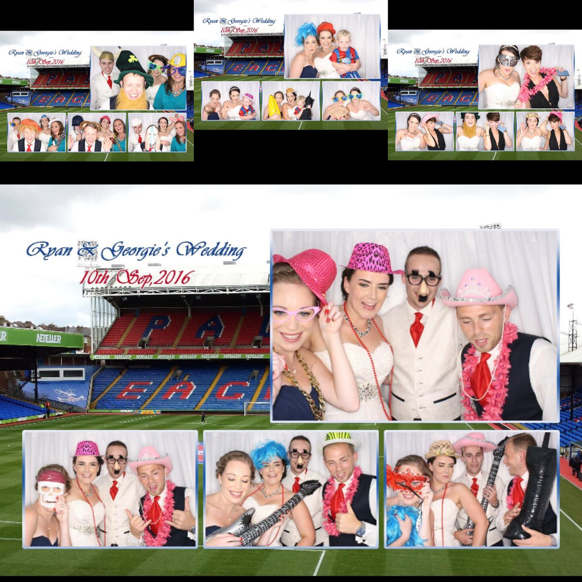 MasqueradeEvnts's tweet photo. Congratulations Ryan &amp; Georgie. Big @CPFC fans so supplied personal template for their special day. #photobooth https://t.co/XbZhZzgk4L