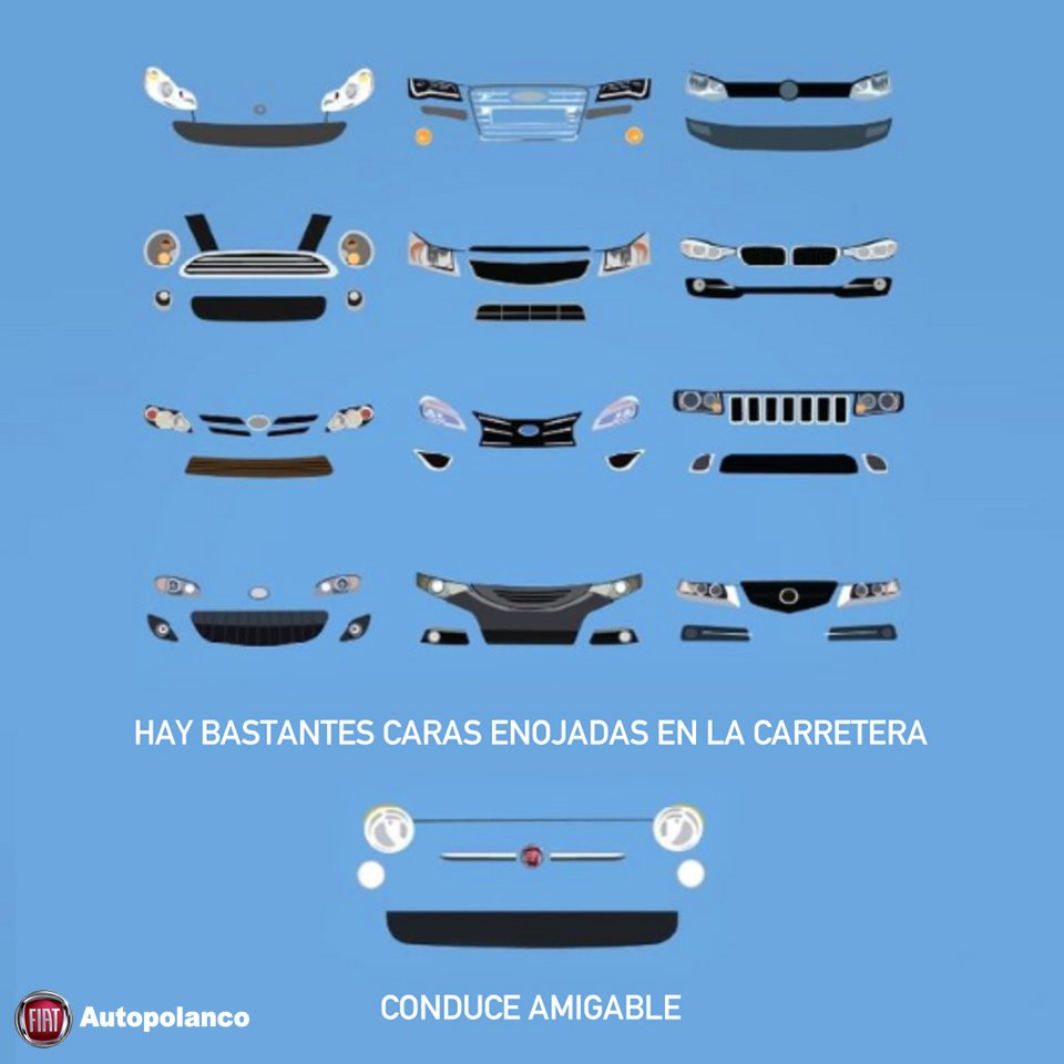 FiatAutopolanco's tweet photo. #BeHappy y haz tu camino más alegre. Las caras de enojo no van contigo. Con #Fiat maneja feliz. https://t.co/1tBPEHvGMe