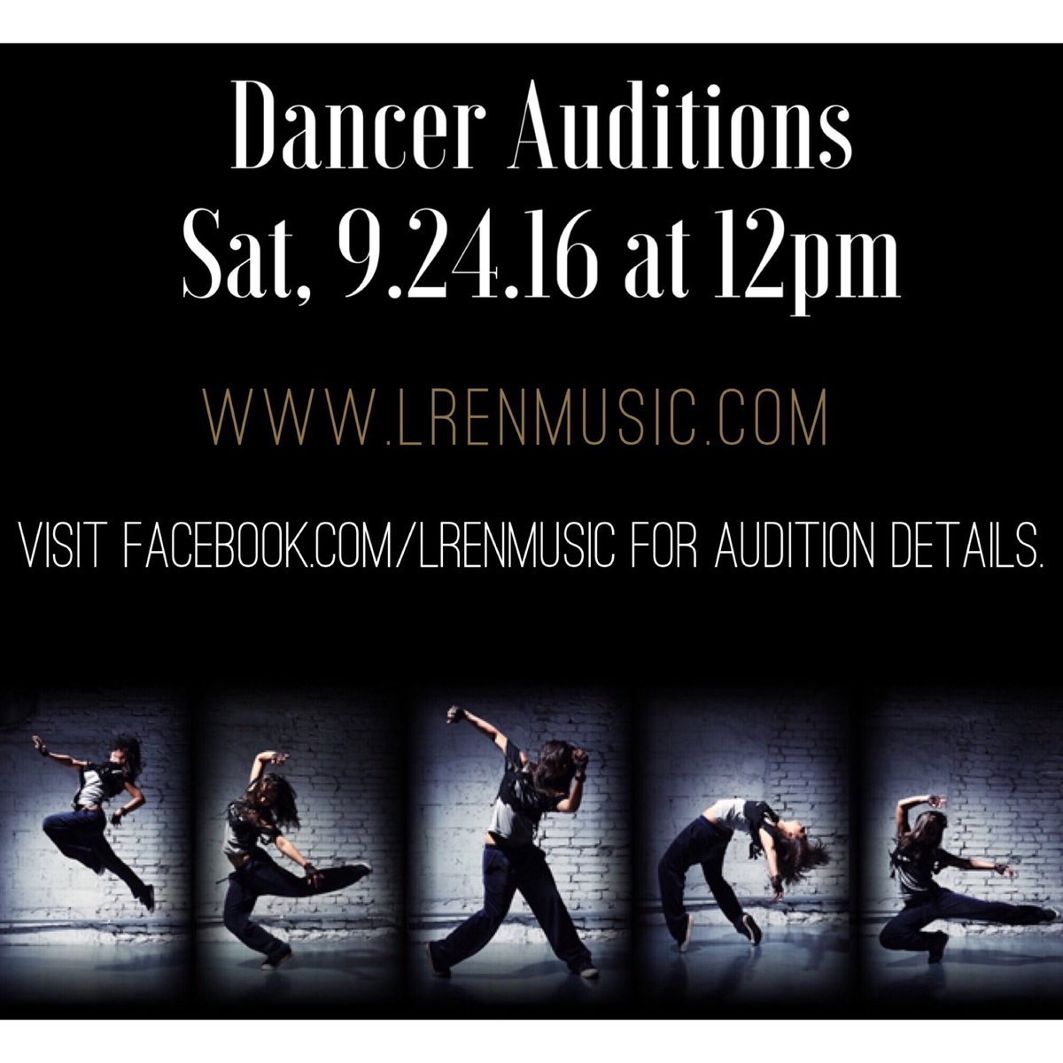 Lren's tweet photo. Orlando Dancers &amp; surrounding areas!! Sat, 9.24 at 12pm #orlando #danceauditions #dancers #auditon #music #LREN https://t.co/VqvIL1u5EO