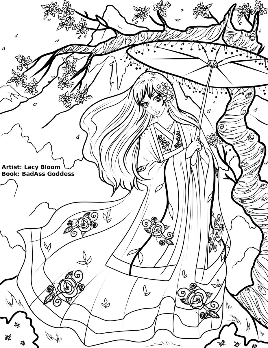 lacybloombooks's tweet photo. Coloring Page giveaways for my upcoming book, Bad Ass Godess! Click on picture and print it off! :) #ColoringBook https://t.co/YsuWab7iHF