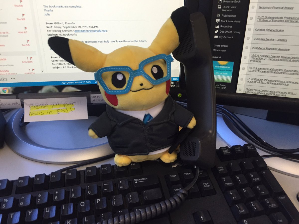 InternCtr_CalU's tweet photo. Pikachu is hard at work getting ready for Career Week, September 19-23! @CaluCareers https://t.co/H2ULCrfBr2