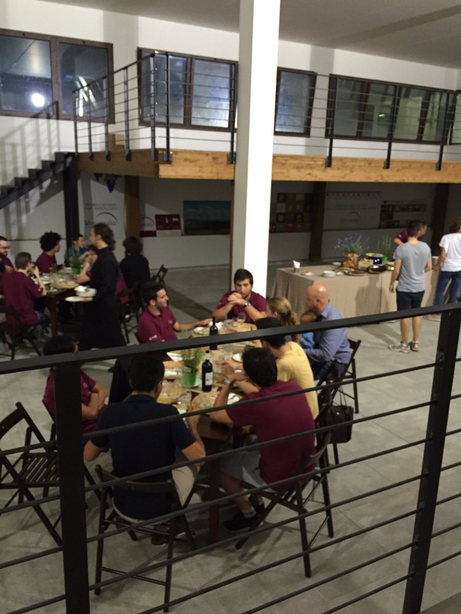 CortiSylvia's tweet photo. Very nice atmosphere and awesome Italian food at the #spaceappcamp dinner at #Merumalia in Frascati, Rome https://t.co/X3lVjFZM6a
