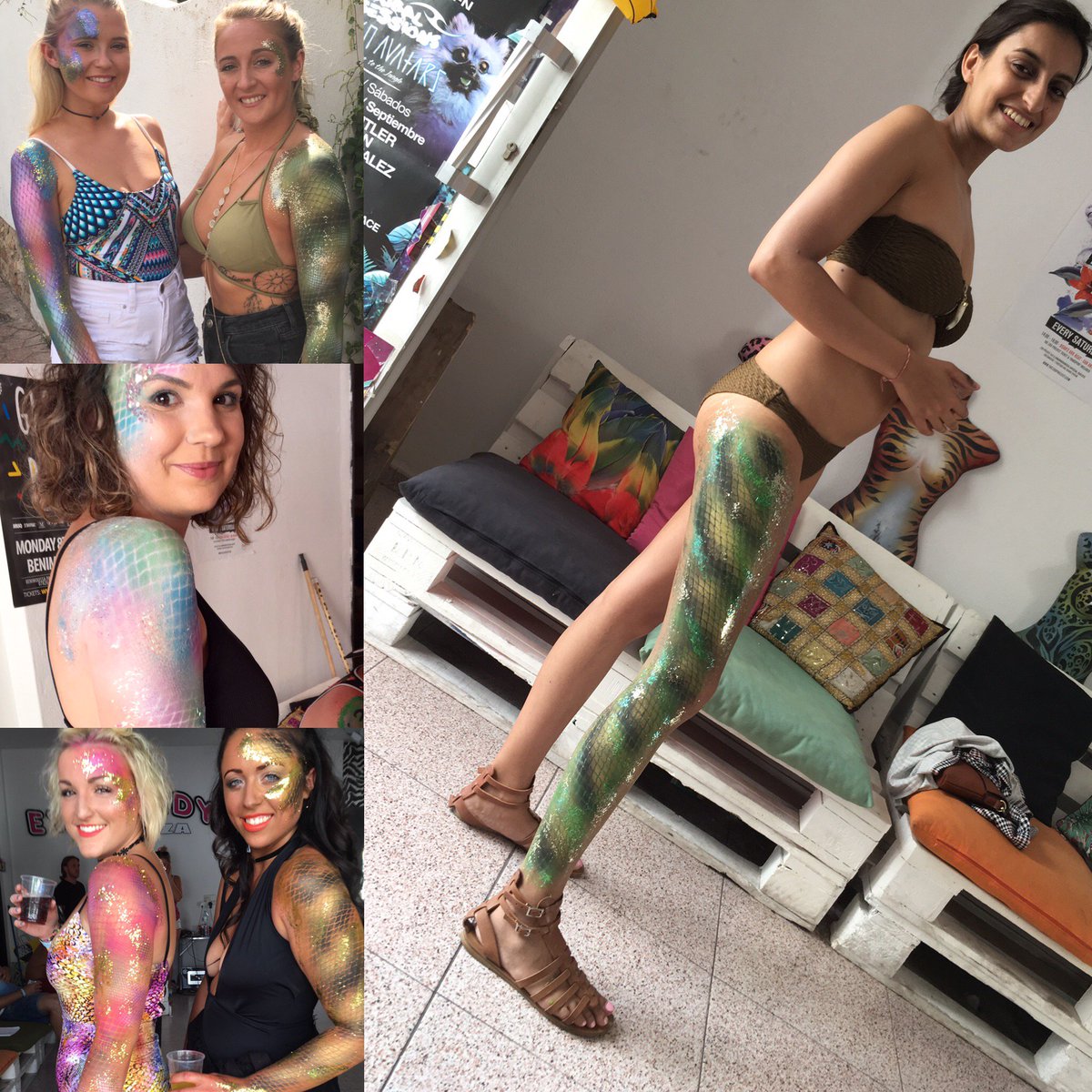 EyeCandyIbiza's tweet photo. The glitter snake is going down this season! #ZooProject #ElRow #Ibiza2016 https://t.co/bbFSGfOwia