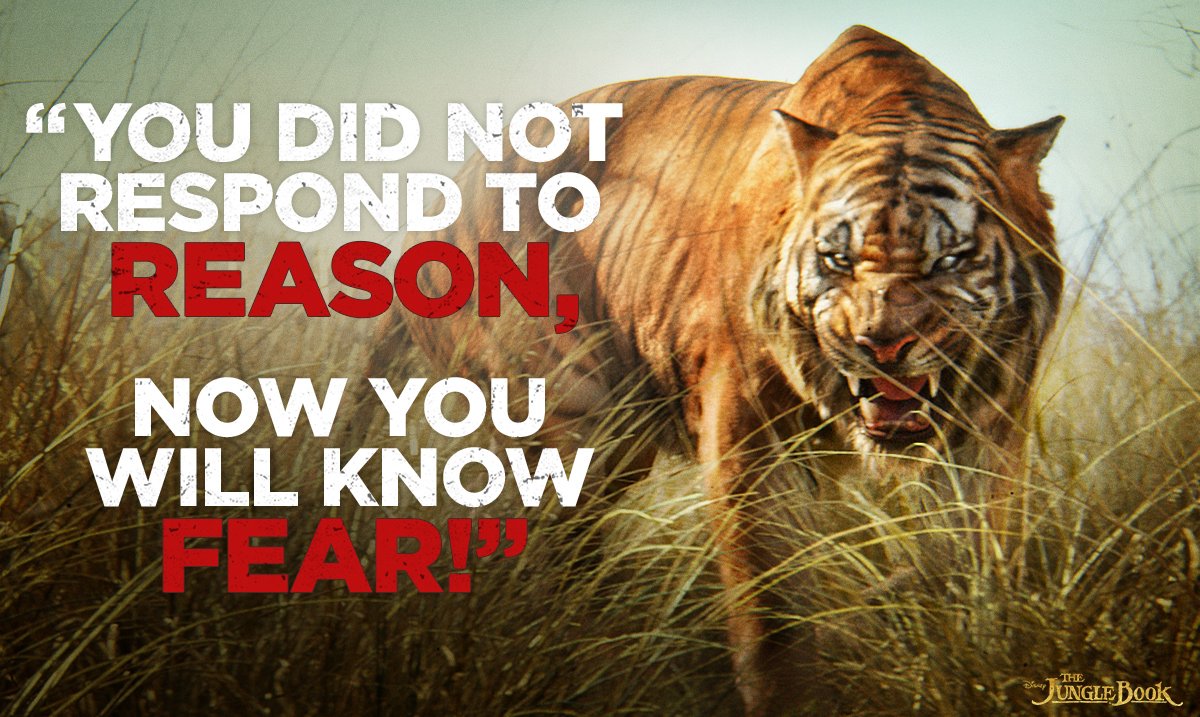 The reign of Shere Khan. #JungleBook