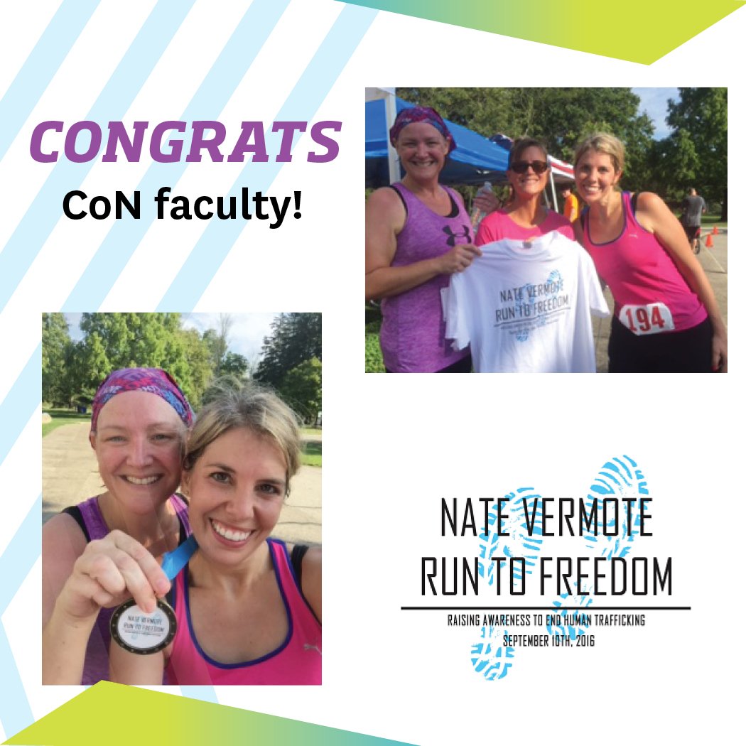 kentnursing's tweet photo. 3 @kentnursing faculty ran @MedinaCoCAHT #RunToFreedom 5K to #EndHumanTrafficking. Placed 1st & 2nd in age group! https://t.co/uE9l1ZVa5D