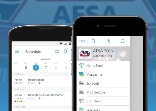 AFSAExhibition's tweet photo. To help navigate @AFSAConvention, @AFSA has created a @guidebook app. Download: https://t.co/InxBcP7Xco #AFSA2016 https://t.co/u9PbGp6Uzr