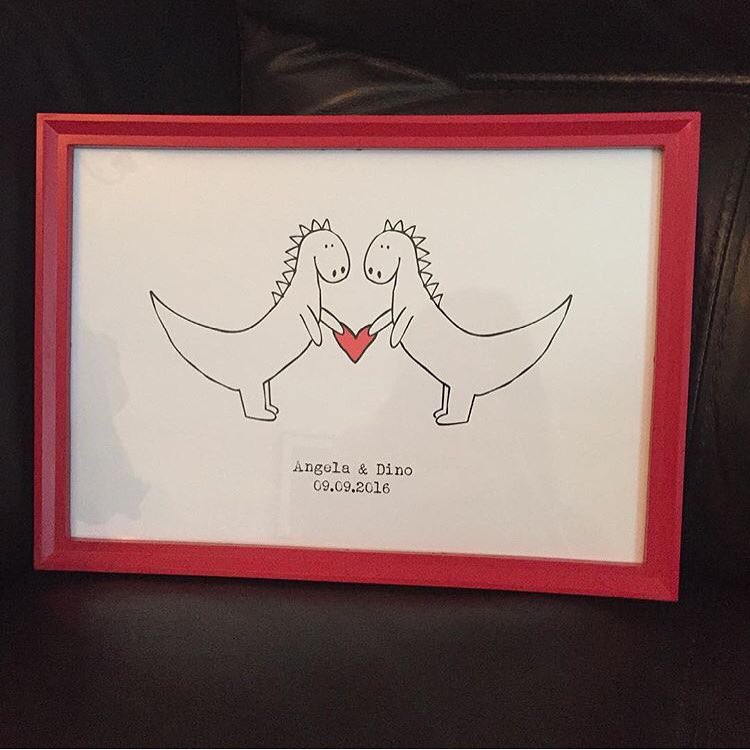 A lovely picture from a #HappyCustomer ❤️ #personalised #dinosaur prints on the website! Xx