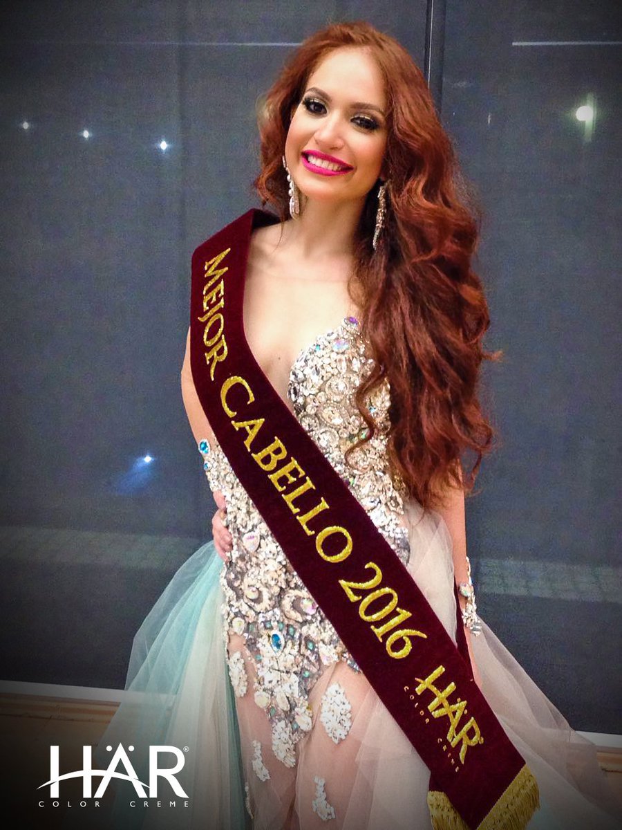 HARColorCreme's tweet photo. Felicidades a Paola Zamora Macías. Mejor Cabello 2016 HÄR Color del certamen #ReinaDeGuayaquil #HARColor https://t.co/h7YVhoBdWr