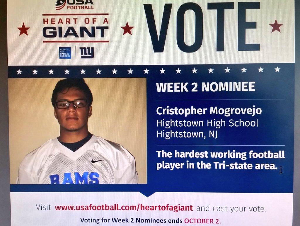 HHSRamsAthletic's tweet photo. HHS fans we can use your help, log in &amp; vote for Cris Mogrovejo https://t.co/lPPhM9ZuwV
Please retweet &amp; share 💙!! https://t.co/PR1f85Za0b