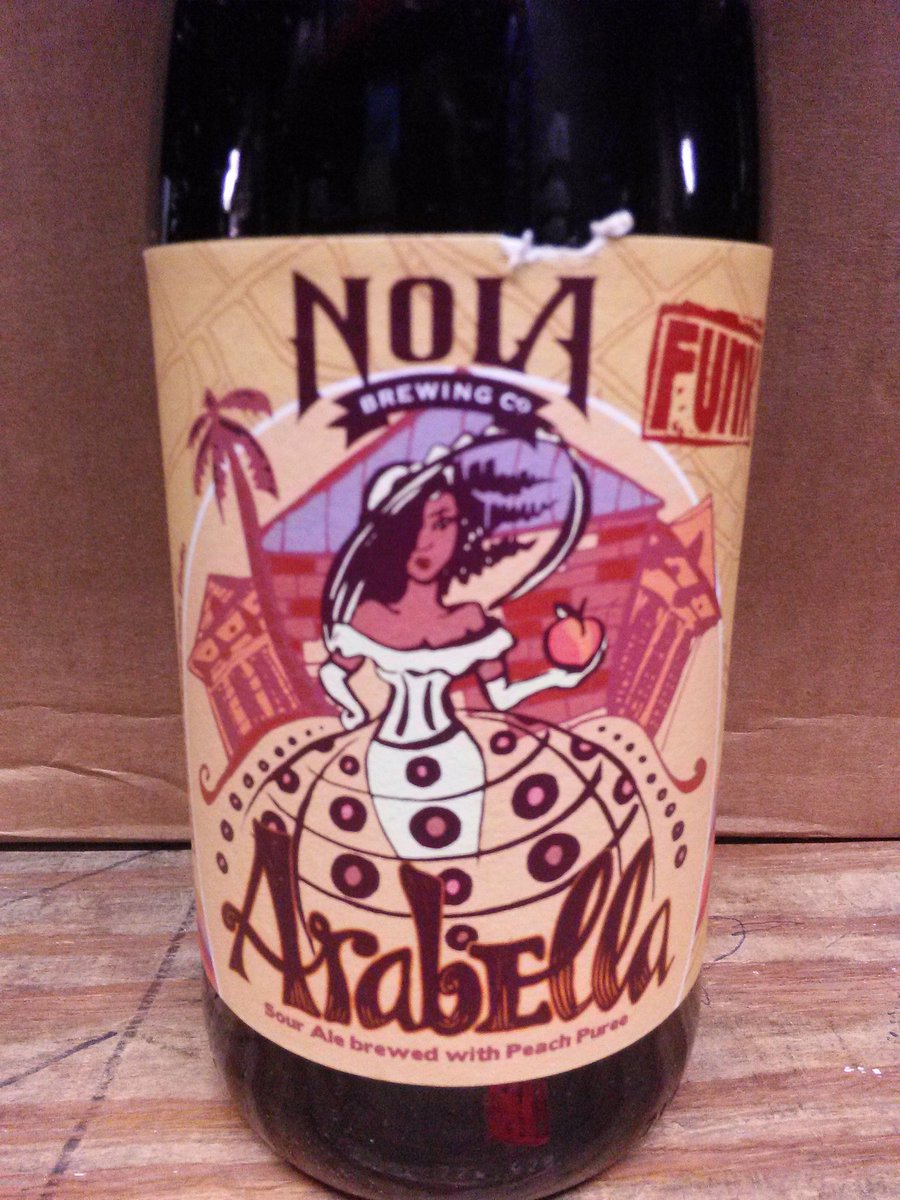 beardedbeerguru's tweet photo. NOLA Funk Arabella, a wonderful sour with intense sour Brett upfront, beautifully blends with peach pureè to finish. https://t.co/4LIEeKkYXQ