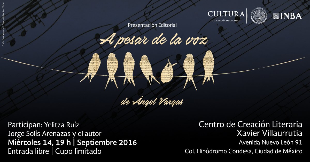 CCLXV's tweet photo. Miércoles 14, 7 pm, @an_var_ca presenta "A pesar de la voz" (@mantiseditores), con @Yelitaruiz y @Cevisarraceno. https://t.co/LvxVo0GBwm