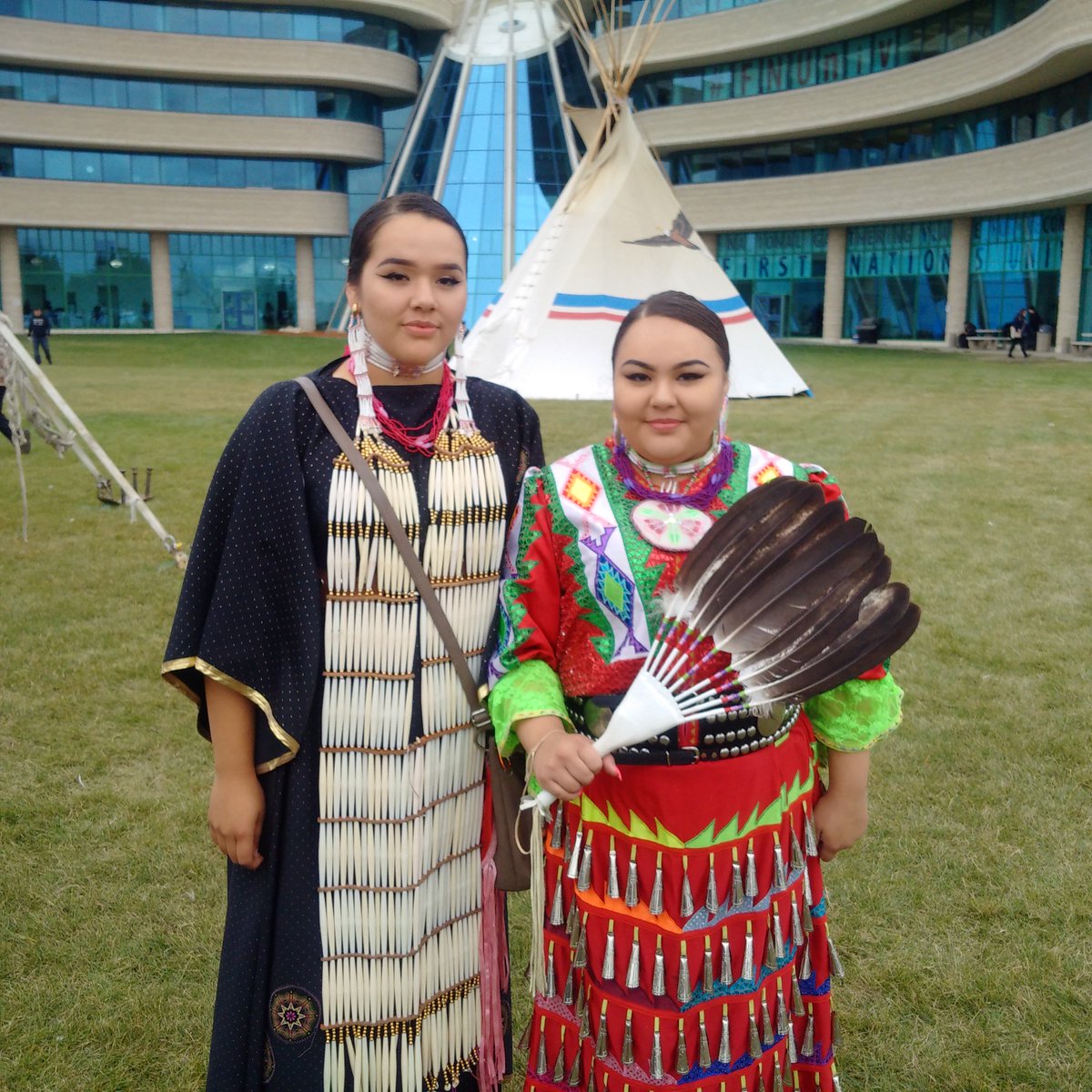 InspOrtman's tweet photo. Some of the dancers at the FNUC pow wow @reginapolice https://t.co/wHtHlCd9aI