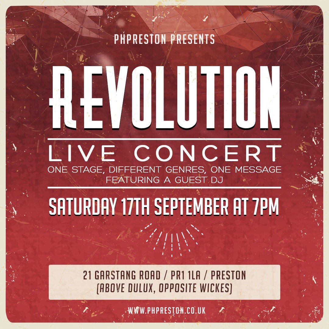 phpreston's tweet photo. Revolution Live Concert this weekend feat: a guest DJ. It's free so make sure you bring a friend. #phpreston #iamphp https://t.co/ZIdGxtCSfu